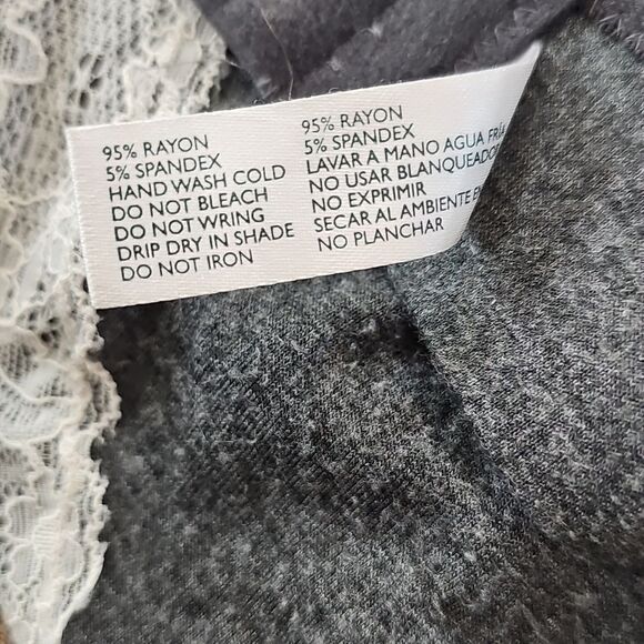 Laura Ashley Lace Trimmed Gray Bralette. Size Large - Picture 4 of 4